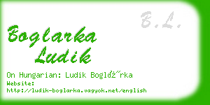 boglarka ludik business card